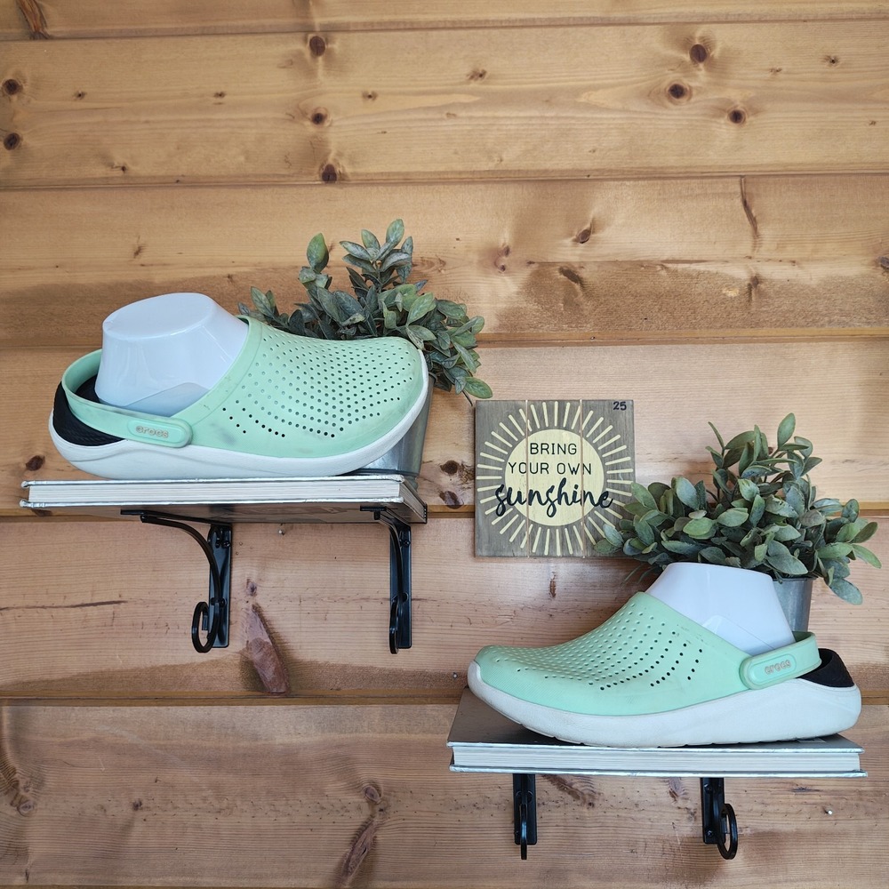Crocs Literide Clog Mint Green 204592 Waterproof Comfort Casual Shoes Size M6/W8